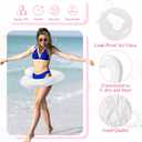 Lenwen 6 Pack Inflatable Heart Pool Float 43''/ 31'' Blow up Heart Shaped Swimming Tube for Valentines Wedding Bachelorette Bride Pool Floaty Beach Party Toys Gifts(White)