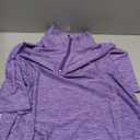 Viracy Half Sleeve Women's Golf Polo Shirts 1/4 Zip Up Moisture Wicking Running Workout Tops (Large, Purple)