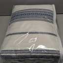 Great Bay Home King Reversible Quilt Bedding Set - All Season, Modern, Lightweight Bedspreads - White and Navy Striped Coverlets (Includes 1 Quilt, 2 Pillow Shams)