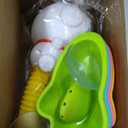 Toddler Bath Toys for Kids Ages 1-3 Baby Bath Shower Head Sprayer for Bathtub Toys-4 Stackable Shark Toy Boats with Bath Toys for Toddlers 1 2 3 4 Year, Water Table & Pool Play