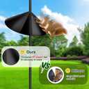 Squirrel Baffles for Protecting Outdoor Bird Feeder Pole and Bird Houses, Pole Mount Squirrel Proof Guard Stopper for Bird Pole-(Black, 16 inch,2 Packs)