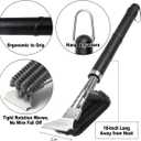 GRILLART Grill Brush and Scraper BBQ Brush for Grill, Safe 18" Stainless Steel Woven Wire 3 in 1 Bristles Grill Cleaning Brush, BR-4516