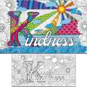 Giant Mandala Coloring Posters Large Motivational Coloring Posters Kindness Jumbo Coloring Tablecloth Big Coloring DIY Drawing for Kids Adults Art Craft Home Classroom Party