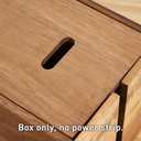 LiTY Acacia Wood Cable Management Box, Wooden Cord Hider & Organizer for Power Strip, Electrical Hiding, TV Wires, Desk & Floor Cables - Office Under Desk Cable Storage Box for Wire