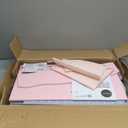 Olivia's Little World Wooden Baby Doll Crib with a Cabinet and Two Cubbies for Doll Accessory Storage Underneath, Pink and Gray and White Polka Dots