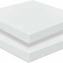 Frienda 2 Pack 2" x 20" x 20"Upholstery High Density Foam Cushion Replacement Square Cut to Size Foam Couch for Chair Couches Padding Shipping Packing DIY Cosplay Projects(White)