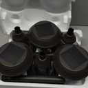 XMCOSY+ Solar Pathway Lights Outdoor, Glass & Stainless Steel Garden Lights with 2 Lighting Modes (10/25 LM), IP65 Waterproof, Warm White for Yard, Walkway, Driveway, Patio & Path (6 Pack) (Reddish-Brown)