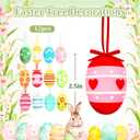 3 x Easter Tree Decorations,Hanging Easter Egg Ornaments for Tree Decorations Indoor Outdoor 12Pcs