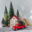 2 x 2 Pieces Christmas Village Accessories Christmas Village Street Mat Brick Road Decorations Snow Road Mat for Miniature Christmas Village Landscape Home Garden 4.7 x 78.74 Inch (Cobblestone Style)