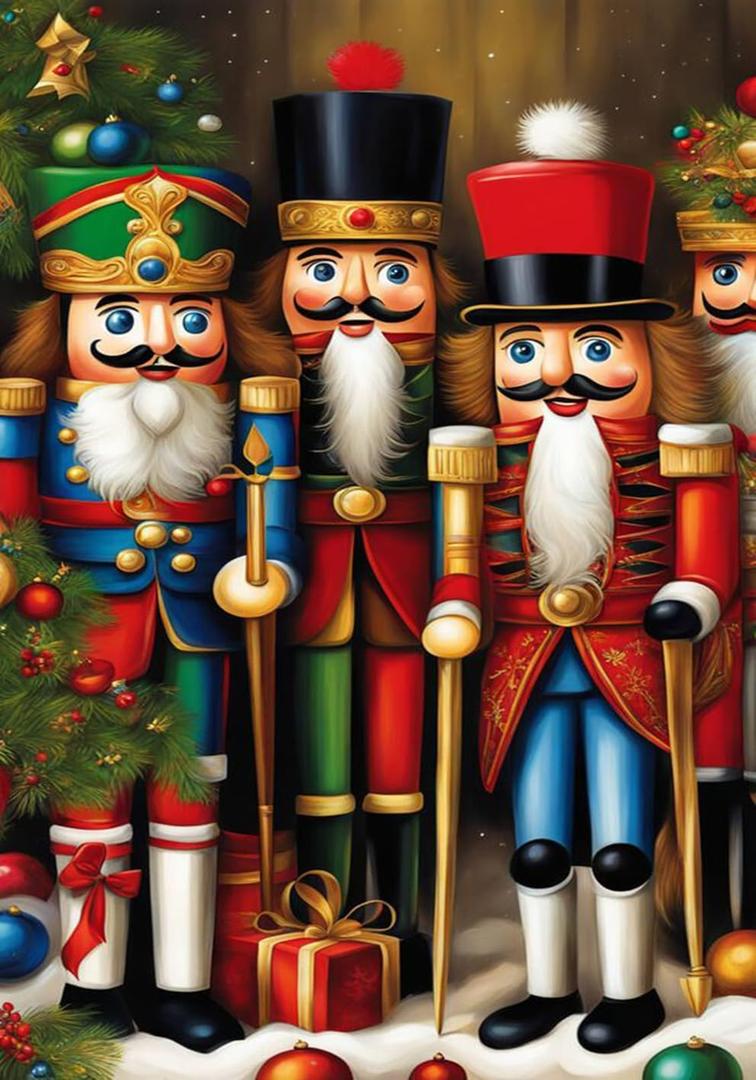 YIMORE Christmas Nutcrackers 14x20 inches 5D DIY Diamond Art Painting Kits Full Round Drill for Home Wall Decor