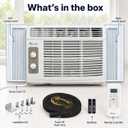 Senville 5,000 BTU Window Air Conditioner, Cools Up to 150 Sq. Ft., Easy to Use Mechanical Control, Washable Filter