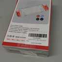 Clear Dockable Case for Nintendo Switch 2 2025, PC Protective Cover for Switch 2 Console, Hard TPU Grip Case with 4 Thumb Grip Caps for Joy-Con Controller, Pack of 2