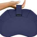 Retrospec Sedona Zafu Meditation Cushion with Buckwheat Hull Fill - Adjustable Yoga & Pilates Equipment Support - 17in Crescent Cotton Cover