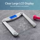 Vitafit Digital Bathroom Weight Scale for Body Weight, High Accuracy Assured by Weighing Professional Since 2001,Extra Large Blue Backlit LCD and Step-On, 400lb/182kg, Clear Glass