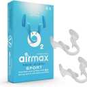 Airmax Unisex Sport Nasal Dilators Two-Pack - Easy, Safe, and Comfortable Breathing Aid - Improves Airflow - Transparent - Small