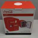 Coca Cola Mini Fridge for Bedroom Cosmatic Office 4L Small Refrigerator 6 Can Mini Dorm Fridge Portable Cooler 12V DC 110V AC Personal Travel Snacks Drinks Red