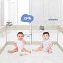 Fodoss Baby Playpen, Upgrade Playpen for Babies and Toddlers, 47x47inch Beige Play Pen for Babies with Hand Pulling Ring, Play Pen Center for Kids,Baby Fence,Kids Playards