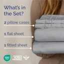 Full Size 4 Piece Sheet Set - Comfy Breathable & Cooling Sheets - Hotel Luxury Bed Sheets for Women and Men - Deep Pockets, Easy-Fit, Soft and Wrinkle Free Sheets - Steel Blue Oeko-Tex Bed Sheet Set