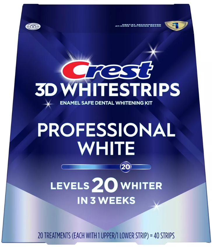 Crest 3DWhitestrips Radiant Express At-home Teeth Whitening Kit, 14 Treatments