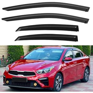 Window Visors Rain Guards for 2019 2020 2021 2022 2023 2024 Kia Forte, Out-Channel Window Vent Wind Deflectors Visors Shades for 19 20 21 22 23 24 Forte
