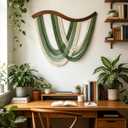 Large Macrame Wall Hanging, Boho Tapestry Woven Decor, 31.5” x 23.5", 43"L x 32"W
