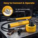 NEWTRY 20T Low Profile Hydraulic Jack Porta Power Kit + CP-180 Manual Hydraulic Hand Pump Multi Section Jack, 1.18 Stroke Industrial Mini Hydraulic Cylinder