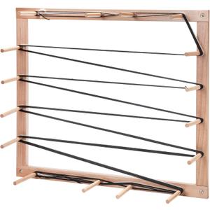 WILLOWDALE Wooden Warping Board，5.7 Yard Warping Frame for Weaving Loom Kit, Yarn Loom Knitting Kit, Wood Knitting Loom Kit for Adults, Adjustable Weaving Kit for Beginner, Arts & Crafts Supplies