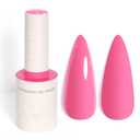 VENALISA Bright Pink Gel Nail Polish, 1 Pcs Pink Gel Polish Color High Gloss Soak Off U V Nail Manicure Salon and DIY at Home Gifts for Women