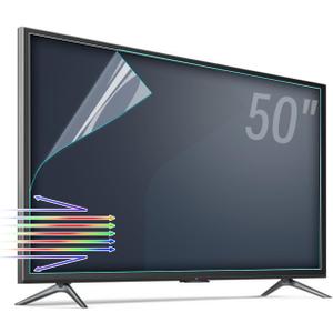 Anti Glare Film for TV 50 inch, Anti Blue Light Screen Frosted Film, New Upgrade Frosted Surface Anti Scratch,50 in Glare TV Screen Protector