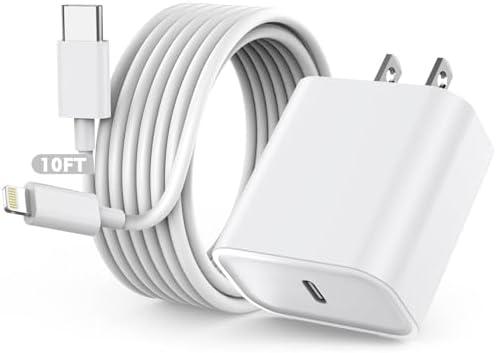 [Apple MFi Certified] iPhone 14 Charger Fast Charging, Quick Type USB C Charger Block with 10feet Long USB C to Lightning Charging Cable Cord for iPhone 14/Pro/Pro Max/Plus/13/12/11/XS/XR/X/SE2022/iPad