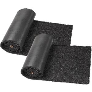 Harmiden 2 Pack Recycled Rubber Mulch Mat Roll Black Permanent Mulch Walkway Pathway for Landscaping Outdoor 8' x 2' (EXP 11/12/26)