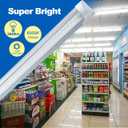 6 Pack 4FT LED Shop Light 24W Utility Linkable T8 Integrated Tube Light 6000K Daylight White with ON/Off Switch Cable for Household, Garage Ceiling and Under Cabinet Lighting