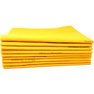 10 Pack Extra Large Original German Shammy Cloths Chamois Towels Absorbent Super Shammy for Pets, Parenting Tool Cleaning for Home and Commercial Use Wholesale Bulk (Orange)