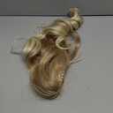 REECHO Ponytail Extension, 24" Claw Clip in Long Curly Wavy Ponytail Hair Extension Jaw Clip on Pony Tails Hairpiece for Women - Dark Blonde with Light Ends