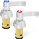 Handle Stem Assembly Hot & Cold Fits for T&S Brass Faucets Replace 002713-40 002714-40, Spindle Assembly for Eterna Valve Replacement