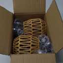 2 Pack Sconces Wall Lighting Rattan Wall Sconce Hardwired Hand Woven Wall Lamps for Living Room Bedroom Nursery Room, E26 (Bulbs Not Included) (rattan)