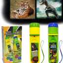 2 in 1 Dinosaur & Animal Torch and Projector Toy for Kids Ages 3 4 5 6 7 Years Old, Educational Learning Toys with 6 Discs 48 Images, Bedtime Night Light for Boys Girls Children (Dino+Animal)