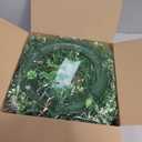 POILKMNI 18 Inch St Patricks Day Wreath Decorations, Artificial Shamrock Clover Decor with Bows for Front Door, Home, Wall, Porch, Party Supplies