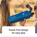ThermoFlask 40 oz Double Wall Vacuum Insulated Stainless Steel Water Bottle - Reusable with Leakproof Chug & Straw Lids - Keeps Drinks Cold 24 hr/Hot 12 hr - Easy Maintenance - Gym/On-the-Go, Cobalt