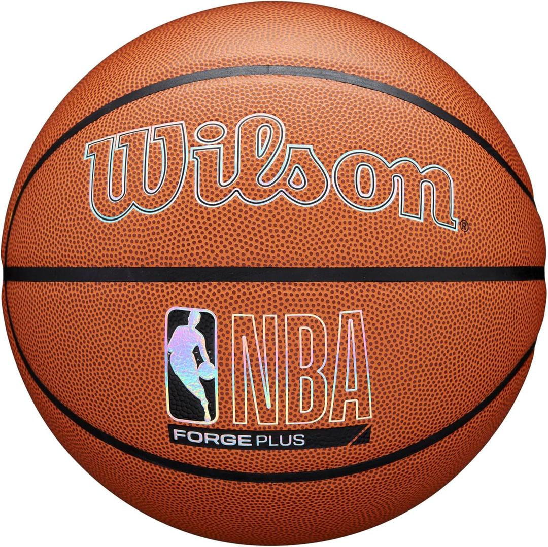 WILSON NBA Forge Plus Indoor/Outdoor Basketball - Brown, Size 7-29.5"