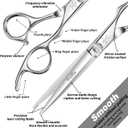 High-end Professional Extremely Very Sharp Barber Hair Cutting Scissors Hairdresser Shears For Hair 5 Inch Haircut Scissor Made Of Stainless Steel Alloy For Hairdressing Salon and Home Use