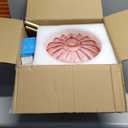 Pink Floor Lamp for Living Room,Bedroom,Gold Dimmable Standing Lamp with Remote,Mid Century Modern Brass Tall Lamp Boho Floor Lamps Arc Stained Glass Flower Floor Light Lamp Girls Kids Bohemian