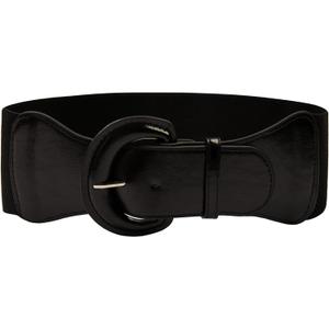 GRACE KARIN Women Vintage Waist Belt Elastic Stretch Retro Cinch Belt Waistband for Jeans Pants Dresses Black M