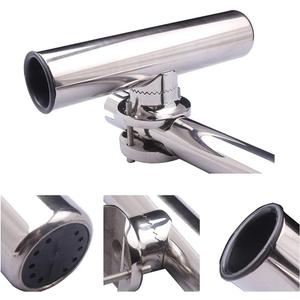 Tournament Style Fishing Rod Holders, Stainless Steel Fishing Rod Holder Clamp-on 1 1/4" to 2" Rails for Boat, Side Mount Rod Holder for Marine Yacht Boat Truck RV