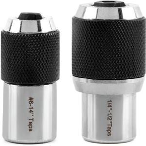 2pcs Tap Socket Set, Adjustable Extraction Tool with Jaws for Taps, Tap Sockets (M3-M12) with Socket Adapters 1/4", 1/2", Suitable for Taps, Reamers, Screw Extractors