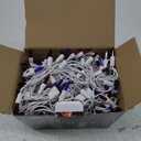 White and Blue 4th of July Lights, Incandescent Patriotic Mini String Lights, Waterproof Independence Day Decorations for Outdoor Indoor Christmas Party Decor