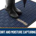 OLANLY Front Door Mat Outside Entrance 35x23, Heavy-Duty Rubber Doormat | Navy Blue, Stain and Fade Resistant, Non-Slip Backing, Low-Profile Indoor Outdoor Floor Mat for Entryway, Easy to Clean