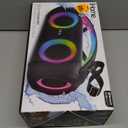 iHome Bluetooth Speaker Boombox with FM Radio, Color Changing Lights and Remote Control