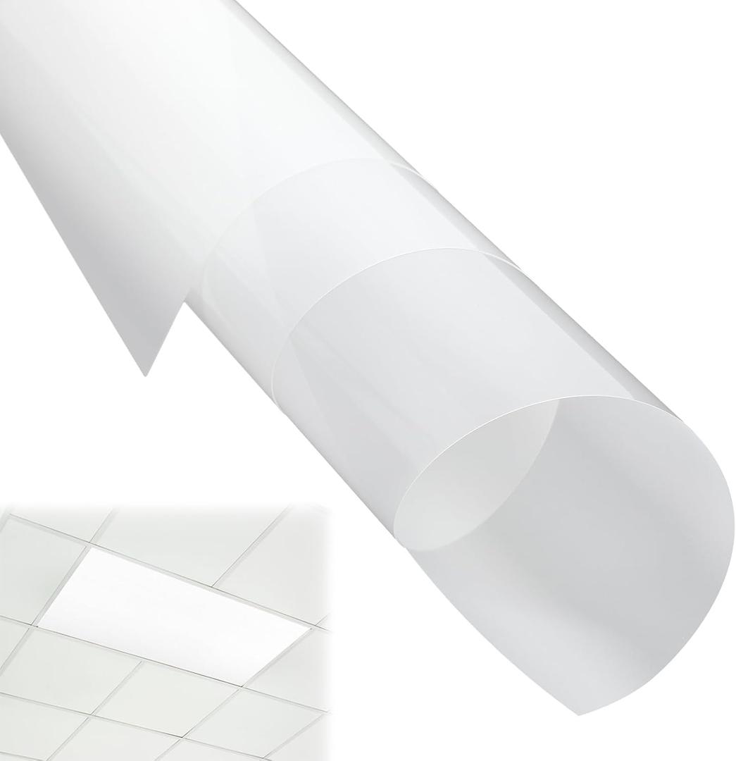Pushglossy 6 Pack 2 x 4 Feet Light Diffuser Sheet LED Dimming Diffusion Film Fluorescent Lights Cover for Drop Ceiling Light Fixture Lights Filter Panel for Classroom Office Hospitals, Non-Adhesive