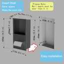 Black Toilet Paper Holder with Recessed Wall Niche for Storage,Stainless Steel in Wall Toilet Paper Dispenser with Shelf,15.9inX7.9inX4.9in (Matte Black)